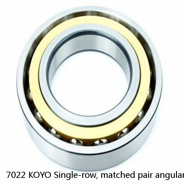 7022 KOYO Single-row, matched pair angular contact ball bearings #1 small image