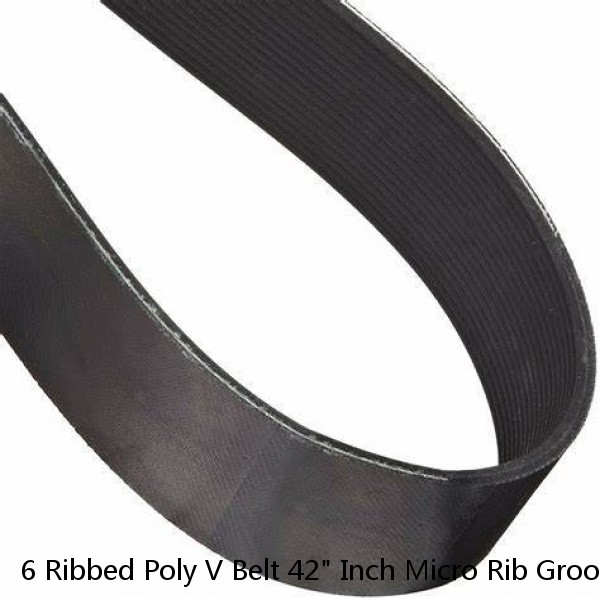 6 Ribbed Poly V Belt 42" Inch Micro Rib Groove Flat Belt Metric 420J6 420 J 6 #1 image